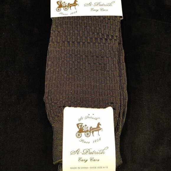 MEN'S ST. PATRICK SILKY DRESS SOCKS FASHION COLORS. - Picture 1 of 2